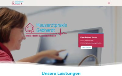 Neue Internetpräsenz von der Hausarztpraxis Gebhardt